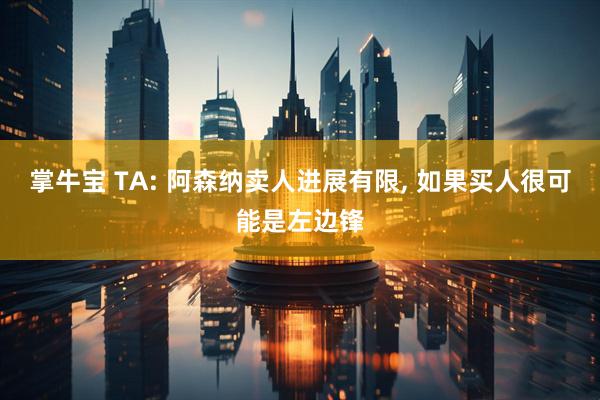 掌牛宝 TA: 阿森纳卖人进展有限, 如果买人很可能是左边锋