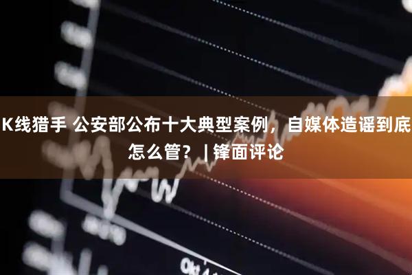 K线猎手 公安部公布十大典型案例，自媒体造谣到底怎么管？ | 锋面评论